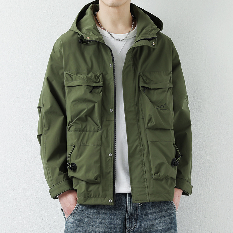 Herrenbekleidung Herren Frühlingsjacke Frühling Herren All-Match High-End Herrenjacke mit Kapuze Arbeitsjacke Lässiger Jugend-Studenten-Stil_voghion.com