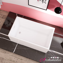 小户型长方形亚克力独立一体浴缸 佛山产地 阿基米德AJ-6075A