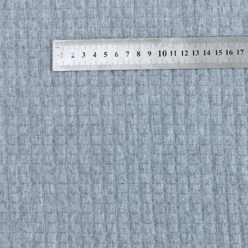 Small square grid amine air layer waffle elastic jacquard fabric home wear sweatshirt bedding mattress fabric