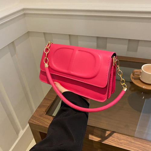 Stylish Solid Color Pressed Shell Bag 2025 Fashion Single Shoulder Bag Simple Commute Crossbody Bag Trendy Women's Bag Elegant