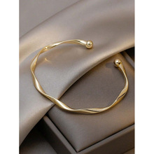 Y 54438 Geometric leaf vintage metal bracelet ������Ҷ���Ž�