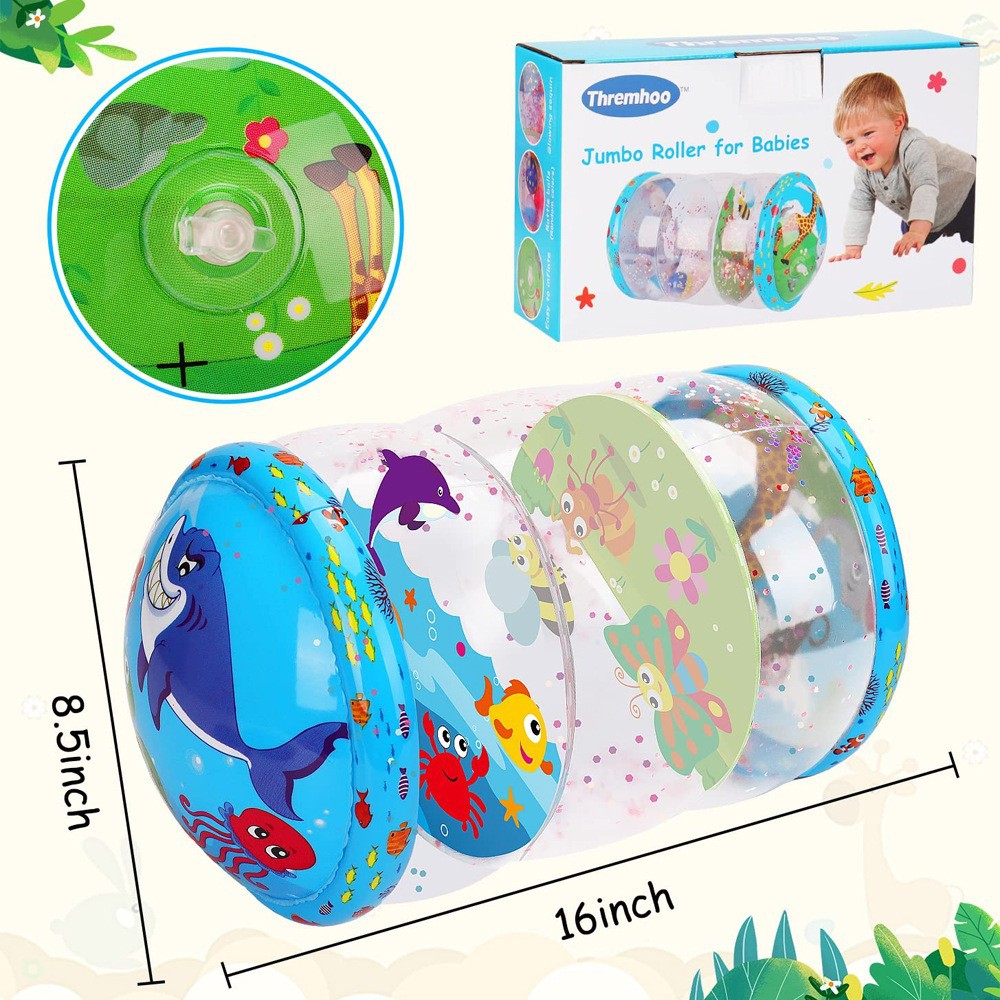 Inflatable auxiliary drum for crawling