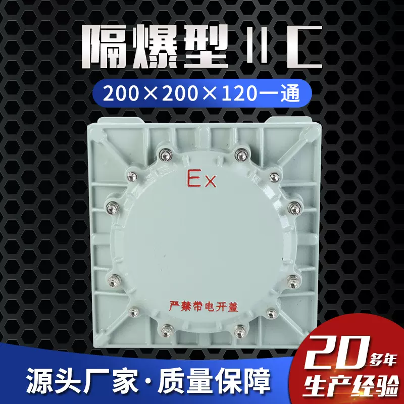 隔爆型ⅡC 200×200×120一通防爆配电箱 防爆仪表箱 防爆插座箱