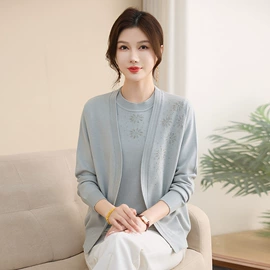 中老年休闲套装;毛衣;休闲裤