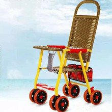 婴儿折叠藤编车儿童竹编车轻便携带儿童简易推车宝宝小推车