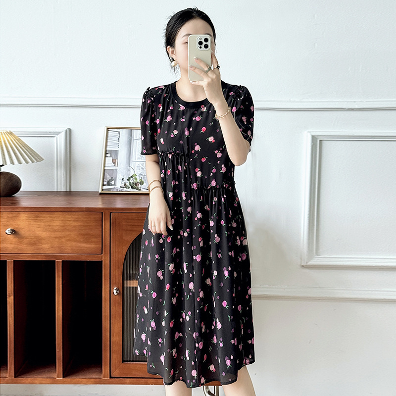 Váy lụa maxi nữ thắt eo mùa hè — 2414203 - Quân đội xanh chi tiết 6