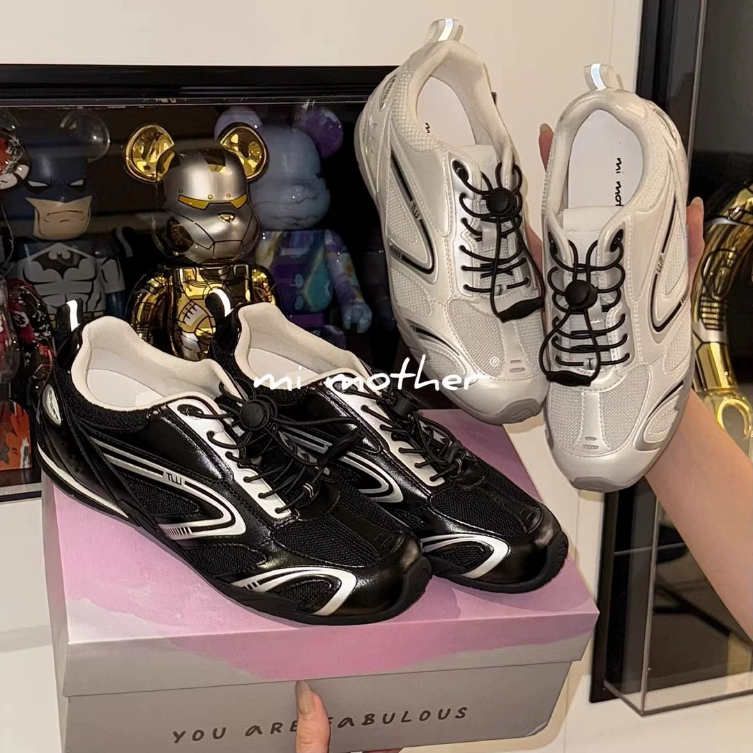 Женские кроссовки для тренировок и гонок 2025, летняя новая мода, универсальные, из натуральной кожи и сетки, дышащие, для скейтбординга и спорта