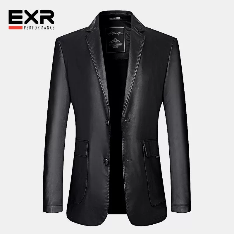 EXR Haining кожаная одежда для мужчин повседневная корейская кожаная куртка для молодежи