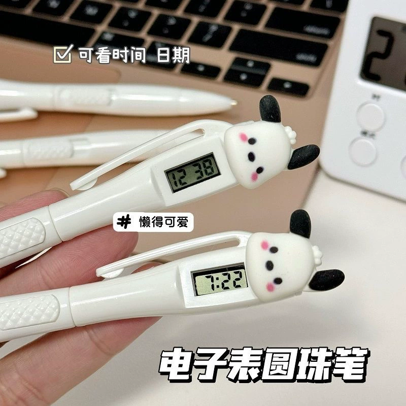 Креативная электронная ручка для экзаменов Pacha Dog, электронные часы, шариковая ручка, часы, студенческая шариковая ручка для письма, канцелярские принадлежности
