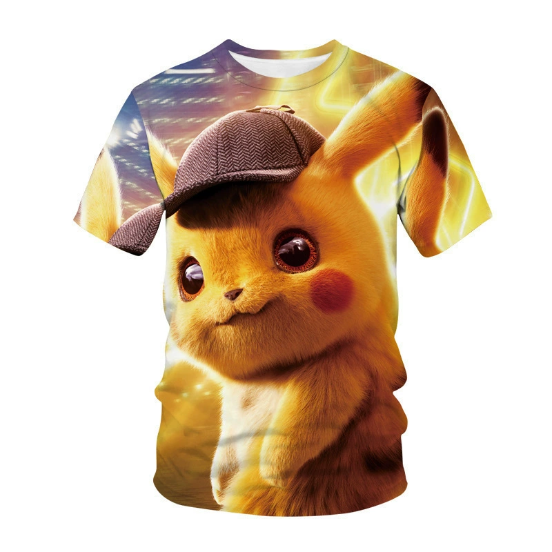 Amazon Independent Station Kawaii 3D Цифровая печать Повседневная мультяшная анимационная футболка 2021 Новая мужская с коротким рукавом