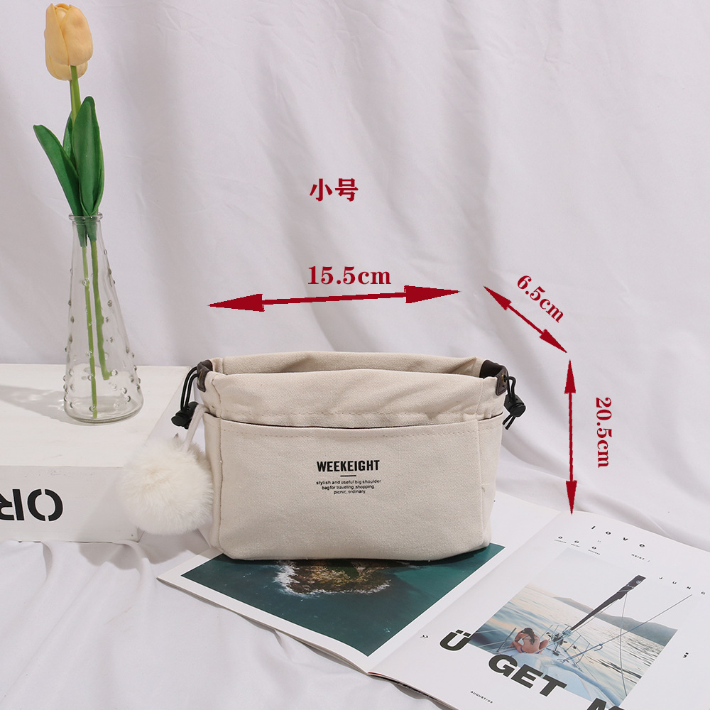 Amazon en stock bolsa de lona simple bolsa práctica bolsa mediana bolsa de almacenamiento de viaje bolsa de cosméticos Portátil Bolsa de organización de la momia