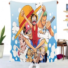 海贼王系列双面法兰绒柔软毛毯空调毯飞机毯盖毯午睡毯可批发