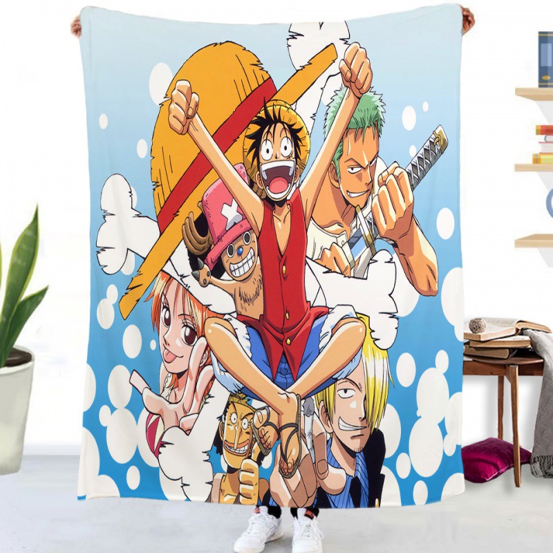 海贼王系列双面法兰绒柔软毛毯空调毯飞机毯盖毯午睡毯可批发