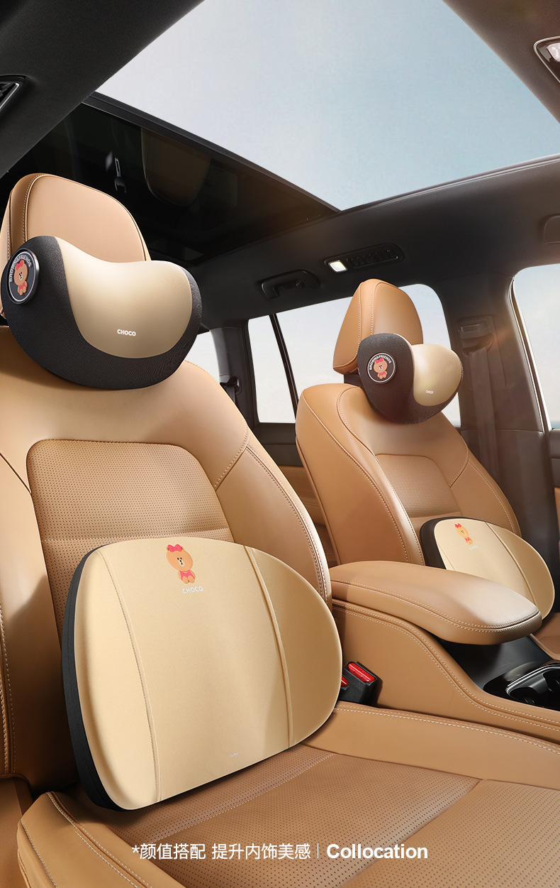 Car Lumbar Support, Car Headrest, Neck Pillow, Driving Cushion, Lumbar Pad, Driving Waist Protector, Car Seat Lumbar Support