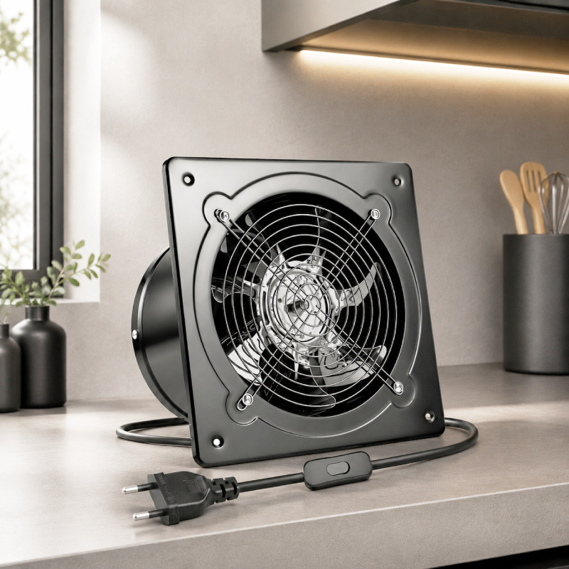 [Cross-Border Supply] European Standard Exhaust Fan with Ce Certification, Ready for Immediate Delivery, Ozon Hot-Selling Exhaust Fan