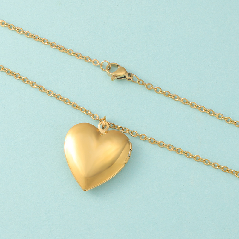 Plating Design Wholesale Jewelry Basic Modern Style Classic Style Heart Shape 304 Stainless Steel Plating Pendant Necklace