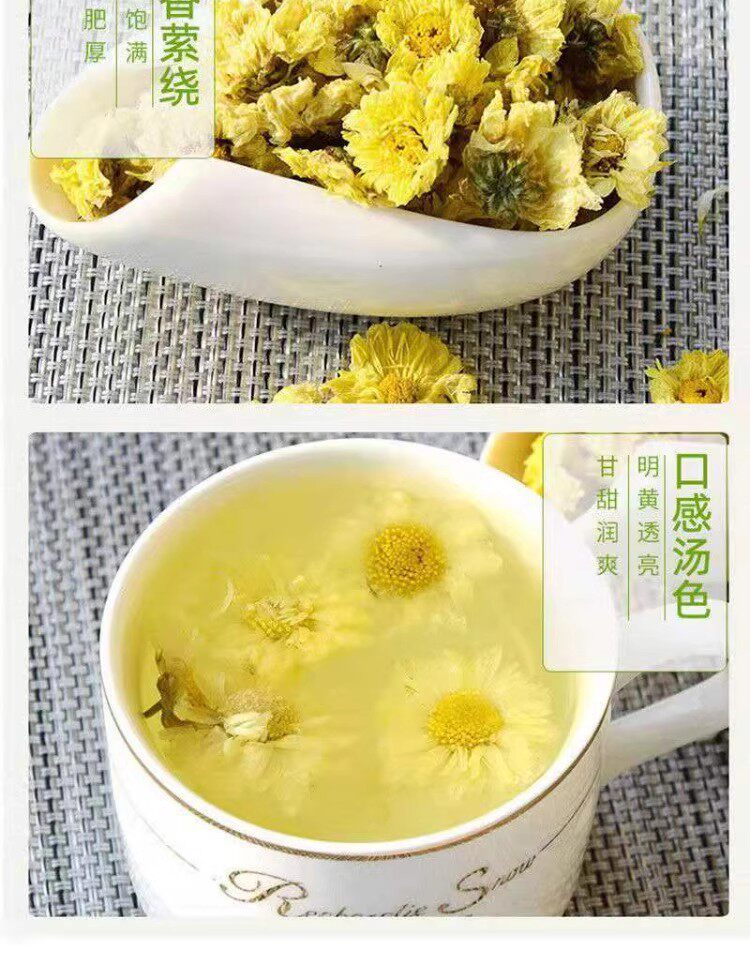 Hang Bai Ju Chrysanthemum Tea Premium Tongxiang White Chrysanthemum Loose Flowers 1000g for Daily Brewing specifications