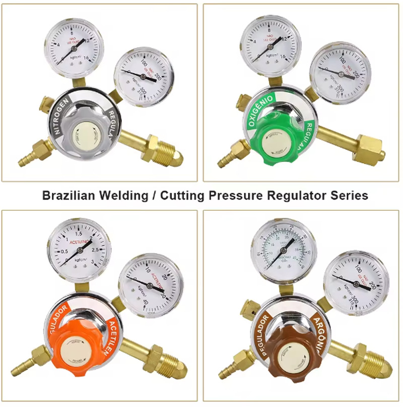 巴西全铜氧气表乙炔表氩气表氮气表 南美焊割套盒 焊割氧气减压器