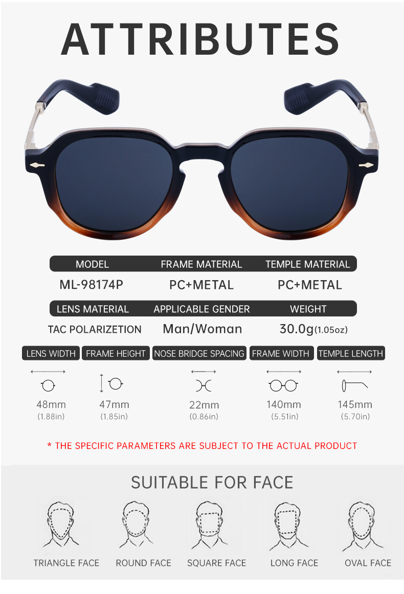 Neue europäische Mode polarisierte Sonnenbrillen vollständiger Rahmen Herren Outdoor-Sonnenbrillen Herren kleiner Rahmen Brille Sonnenbrillen