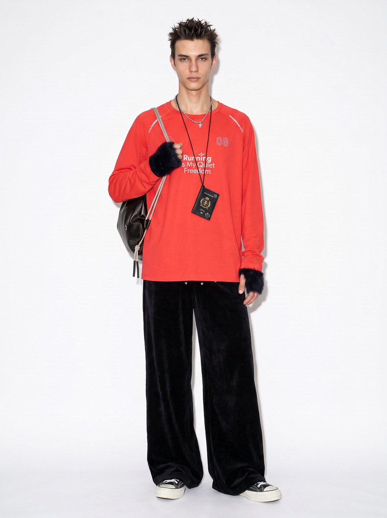 Inflation Reflective Raglan Long-Sleeve Tee