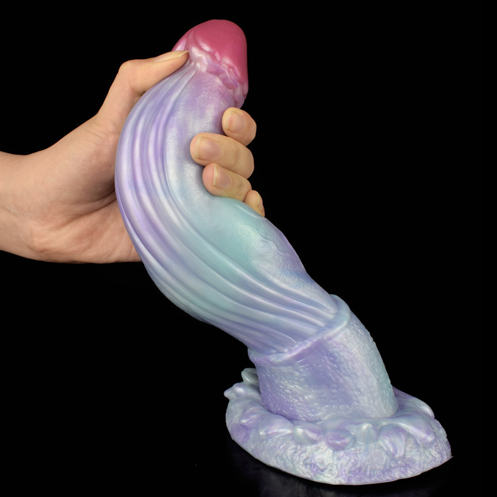 Dragón de hielo Polla pene de silicona líquida juguetes sexuales para adultos Yin anal de doble propósito clímax equipo juguetes sexuales para casa