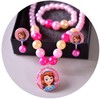 Children's cartoon accessory, pendant for princess, necklace, ear clips, set, “Frozen”