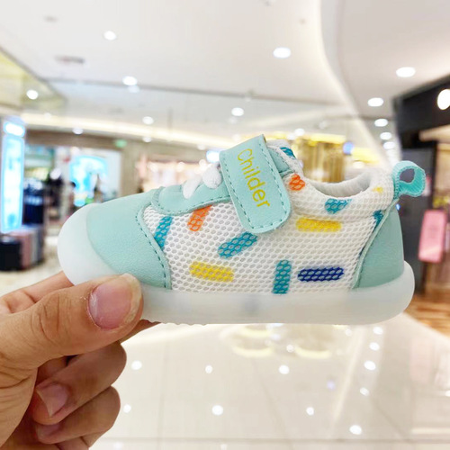 Wholesale 2026 Spring and Autumn New Season Baby Shoes for Boys and Girls, Infants, Learning to Walk Shoes 0-1 to 2 Years Old, Soft Sole, Mesh Surface, Breathable