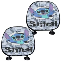 Чехол для подголовника автомобиля с тематикой аниме Stitch, универсальный, для дропшиппинга через Temu, набор из двух штук