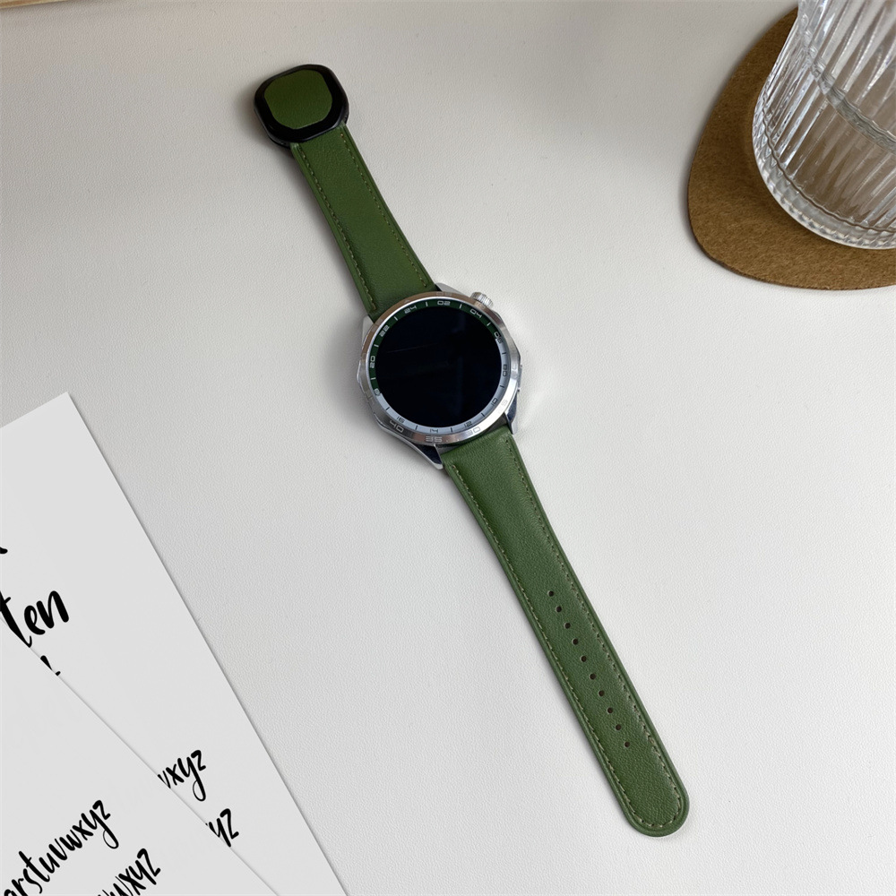 Sobib Samsungi ja Huawei moodsa stiiliga kellarihmadele, 20 mm ja 22 mm, Nautiluse magnetilise kokkupandava pandlaga nahast kellarihmadele._voghion.com