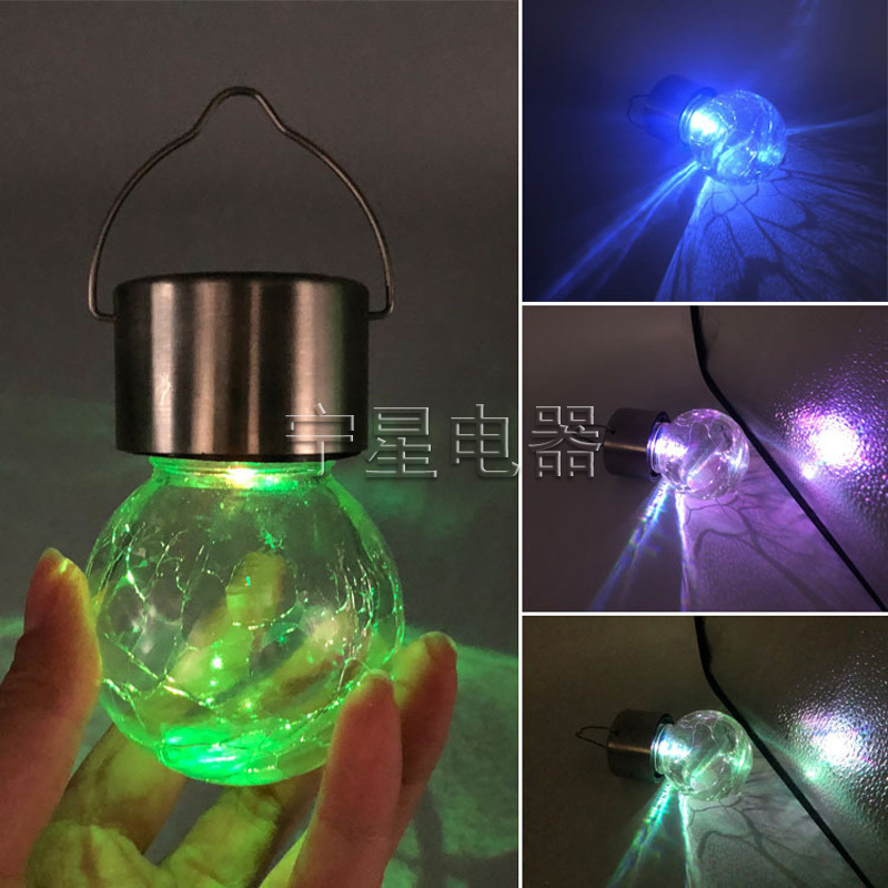 Lámpara de bola de crack solar lámpara de bola de cristal hogar lámpara de jardín impermeable al aire libre lámpara de paisaje Villa jardín Lámpara decorativa