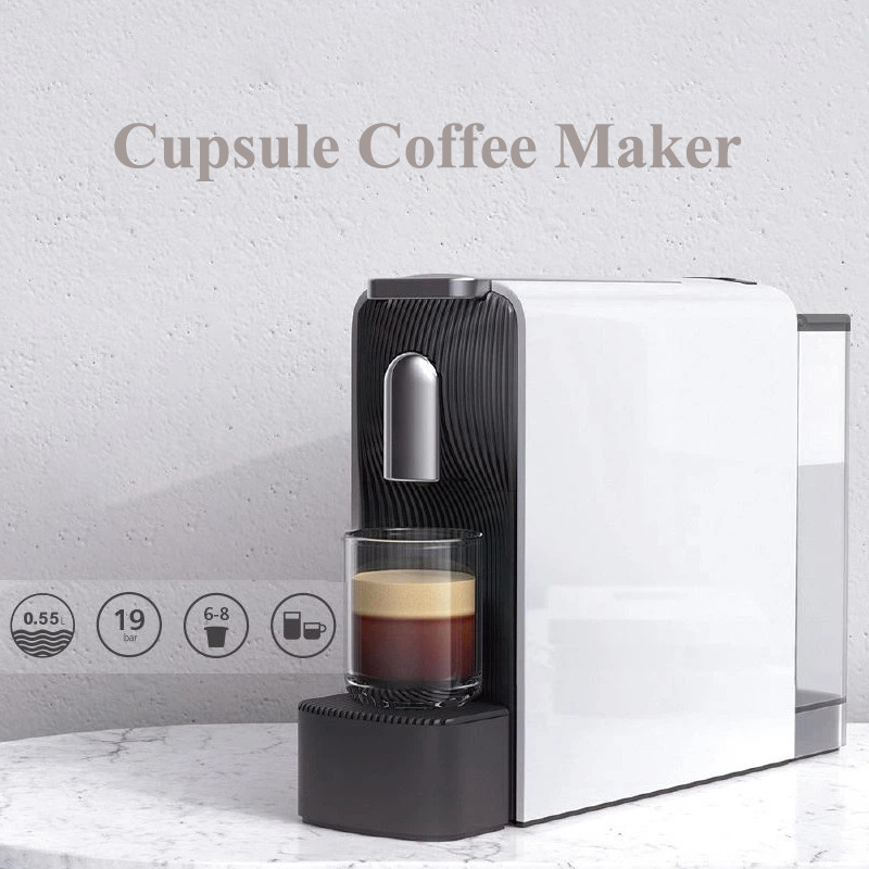 Mini Capsule Espresso Coffee Machine 19Bar Single Cup K-Cup Pod Compact Coffee Maker with Removable Water Tank Mini Capsule Espresso Coffee Machine 19Bar Single Cup K-Cup Pod Compact Coffee Maker with Removable Water Tank