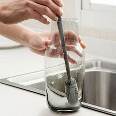Anti-blind spot long handle silicone cup brush gap bottle brush kitchen home use water cup cleaning brush cup brush