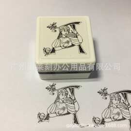 定制卡通图案方形卡通印章 麻将方形动物花草图案人像卡通印章