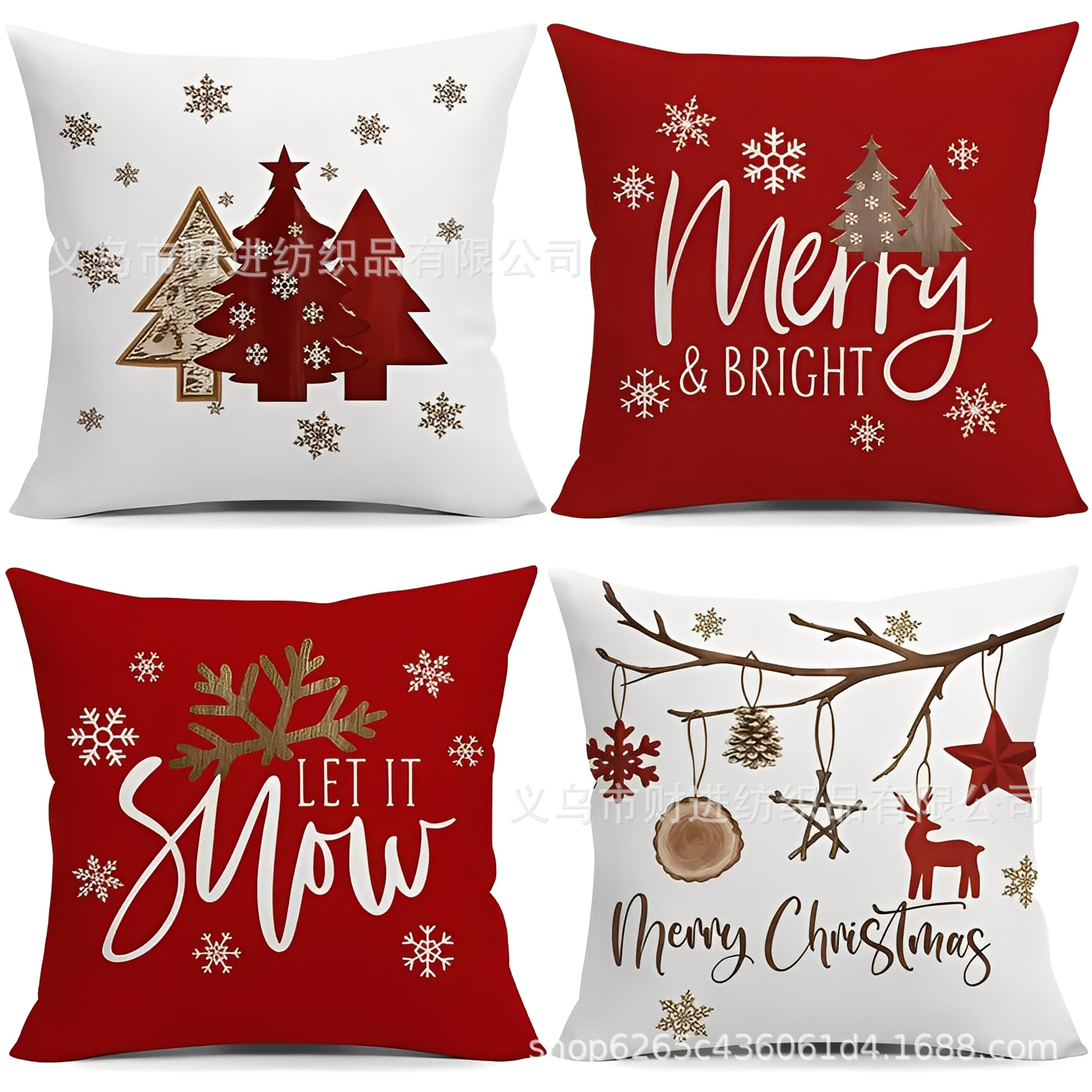 Transfronterizo Temu nueva combinación de Navidad abrazo funda de almohada Amazon casa sofá decoración cojín funda de almohada al por mayor image 15