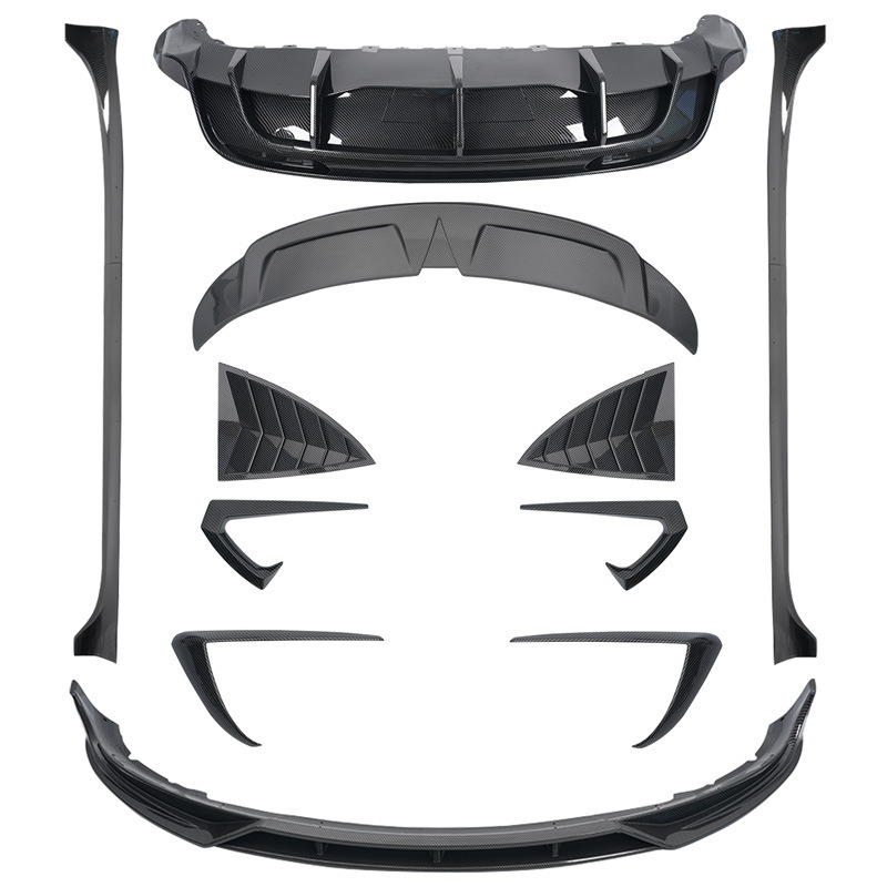Suitable for Tesla ModelY front lip side skirt rear lip tail shutter leaf plate air knife front bar air knife