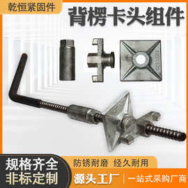 背楞卡头组件建筑模板配件山型螺母地铁螺纹钢调节支腿梯型牙螺杆