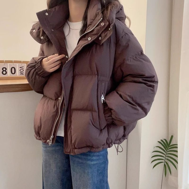 綿の服の女性の秋冬の短いタイプの韓国版の大きいサイズのゆったりした綿の服の小さい子供の帽子のファッションの保温のカジュアルなコート|undefined