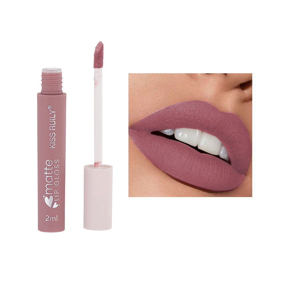 Cross-border Makeup 12-piece matte non-stick cup lip gloss set, European and American style liquid lipstick velvet waterproof lip gloss for export undefined