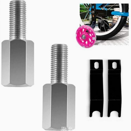 Bicycle Auxiliary Wheel Positioning Fork with Extended Pegs, Side Wheel Support for Gear-Shifting Bikes, Balance Wheel, Mountain Bike Stand Bicycle Auxiliary Wheel Positioning Fork with Extended Pegs, Side Wheel Support for Gear-Shifting Bikes, Balance Wheel, Mountain Bike Stand