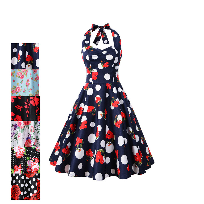 Swintager Cross-border Amazon Neck Sexy Backless Cotton dress Vintage Big Dress Bridesmaid Dress Swintager Cross-border Amazon Neck Sexy Backless Cotton dress Vintage Big Dress Bridesmaid Dress