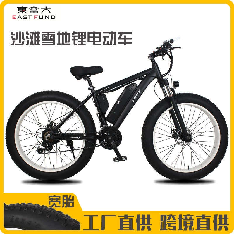 Трансграничные поставки производителей литиевых электрических снегоходов Горный электрический велосипед 500W Электрический велосипед мопед