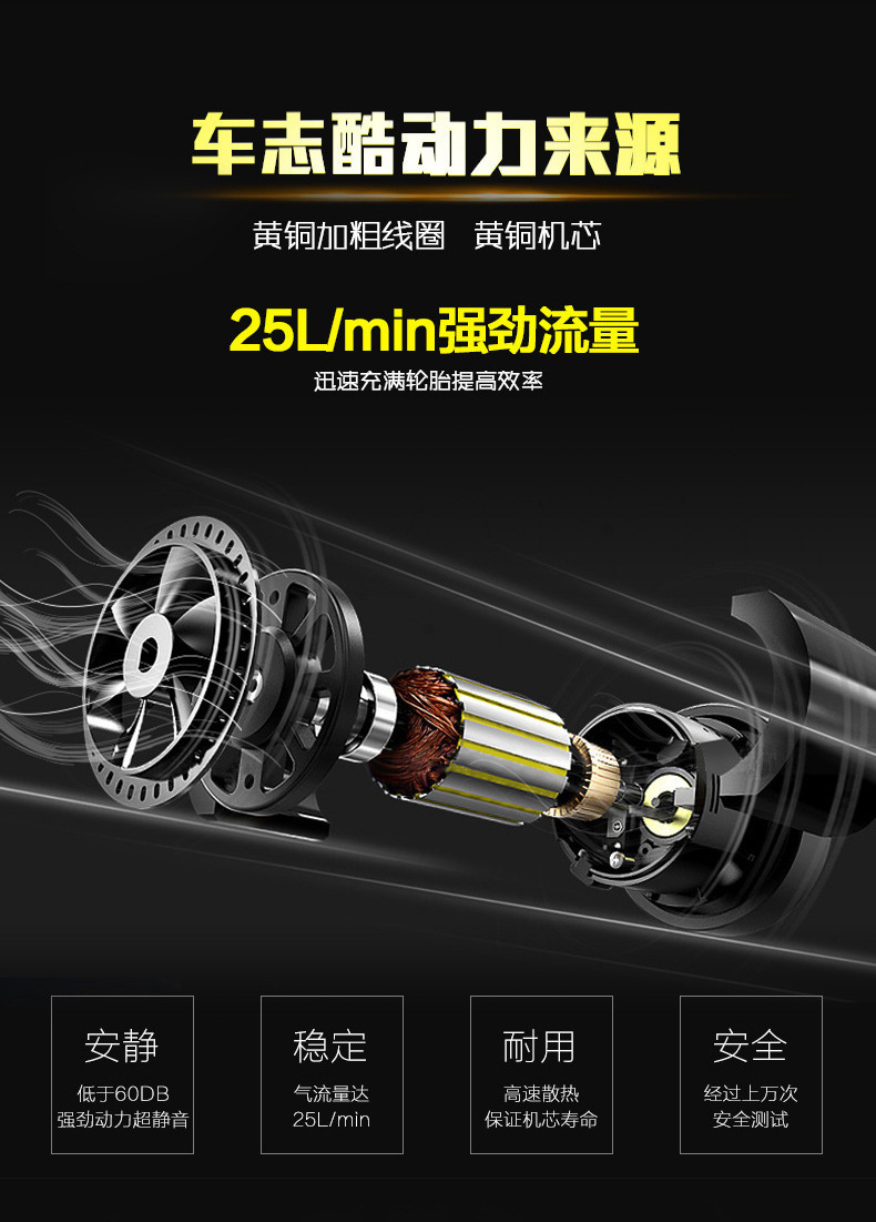 Car Air Pump, Mechanical Type Outdoor Emergency Air Pump, Wireless Portable Electrical Smart Air Pump