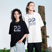 美式重磅300g男士印花短袖t恤2025新款夏季潮牌宽松打底半袖上衣