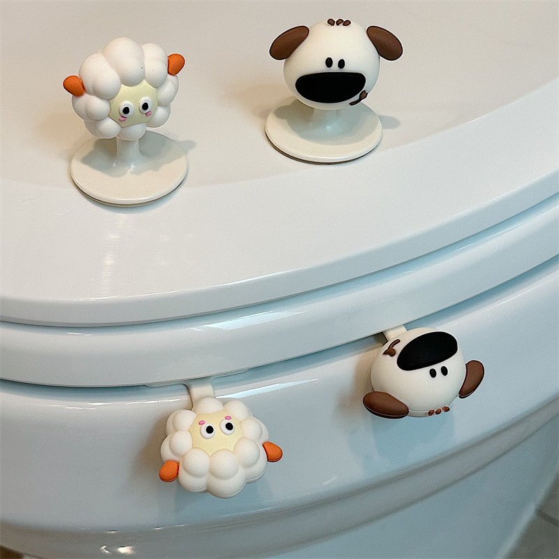 *Beautiful little aunt* Cute toilet lid lifter for home bathroom…