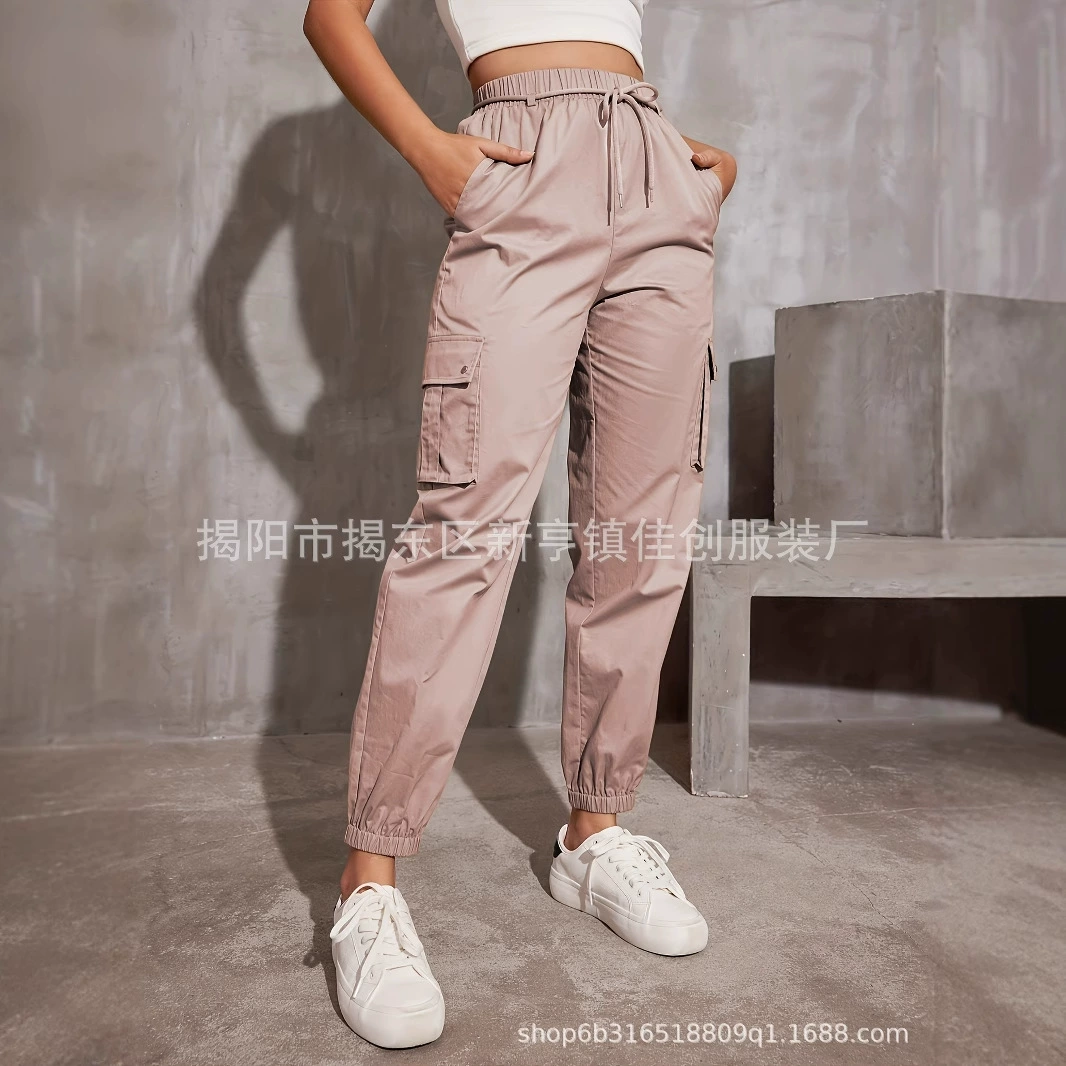 Высокая талия, широкие ноги, простота, тонкие, серые спортивные штаны, тенденция, весна и осень, новые комбинезоны для мужчин и женщин