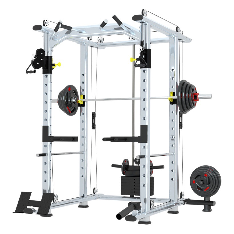 Xinju multifuncional marco libre Squat rack combinación grande equipo de fitness hogar vuelo pájaro pórtico de entrenamiento