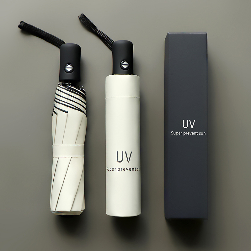 Sunshade sunscreen UV-proof rain-proof dual-use umbrella automatic vinyl folding advertising umbrella manufacturers spot wholesale