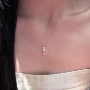 甜美百搭s925水滴钻锁骨链