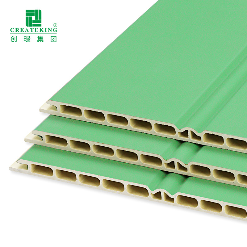 佛山工厂 创璟 批发简约195*9mm防水WPC塑木格栅护墙板背景墙装饰