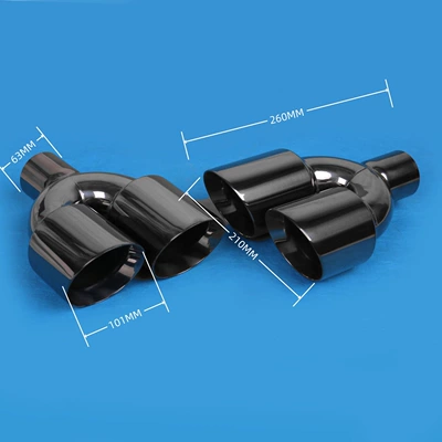 Car Tailpipe Exhaust Muffler Exhaust pipe - 02-52009uh-101mm-titanium-black